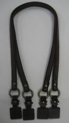 持ち手　花付き　コゲ茶