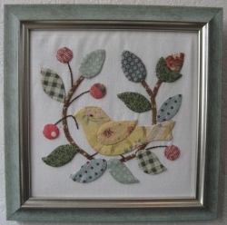 ボルチモア　額キルト（イエローバード）  【単品最安送料￥250 代引き除く】